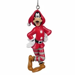 CHRISTMAS INSPIRATIONS Suspension de fête (H8 cm) Disney Dingo en pyjama Rouge Clearance