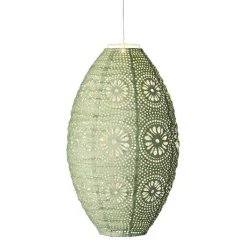 #N/A Suspension de jardin solaire (H38 cm) Lanterne ajourée e Vert Outlet