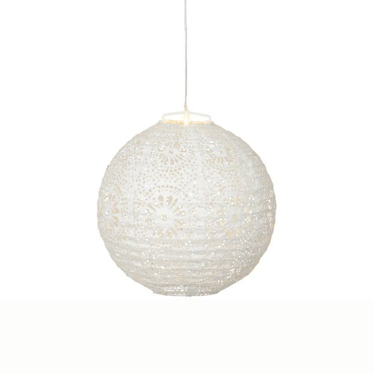 KAEMINGK Suspension de jardin solaire (H23 cm) Lanterne ajourée he Blanc Hot