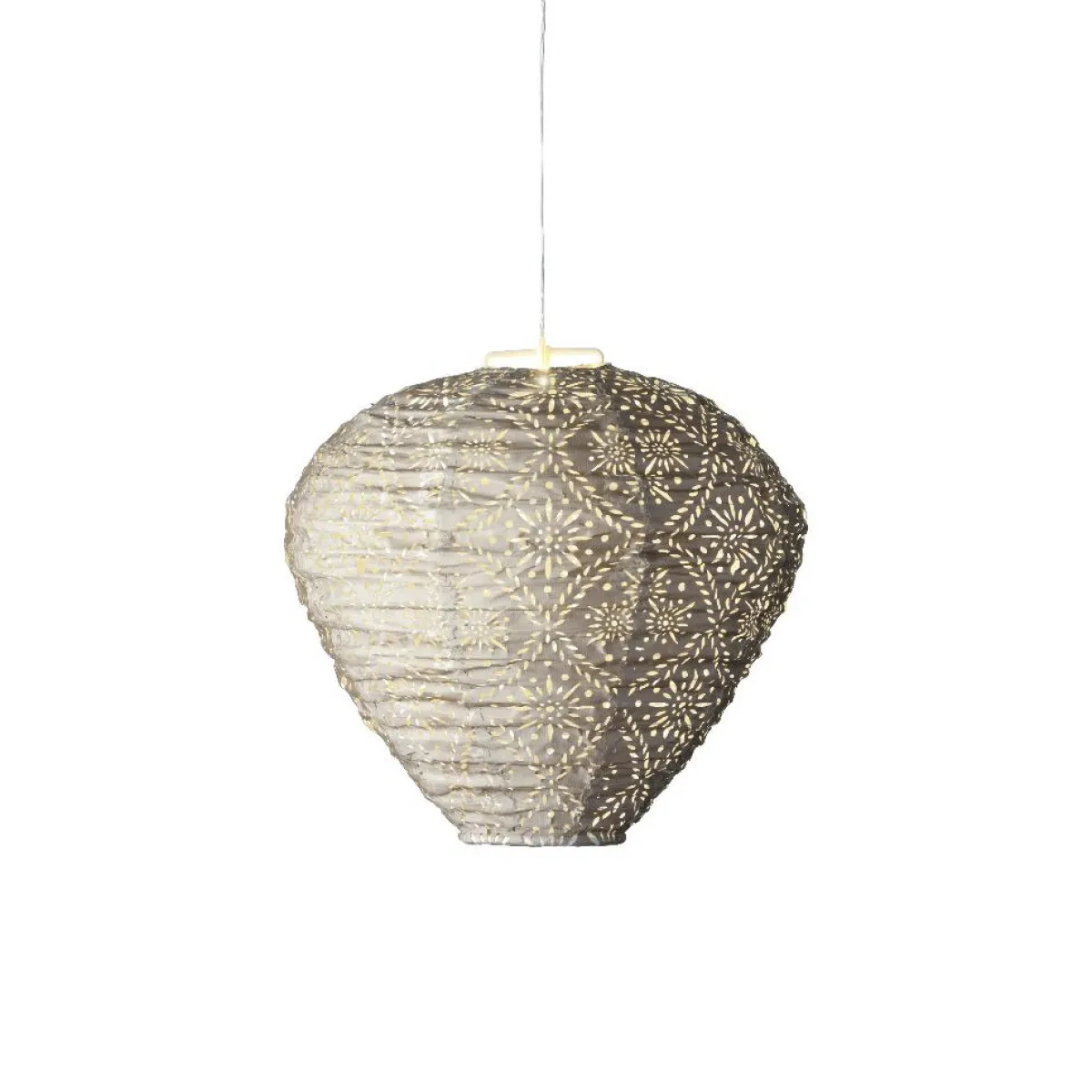KAEMINGK Suspension de jardin solaire (H28 cm) Lanterne ajourée Marron clair Outlet