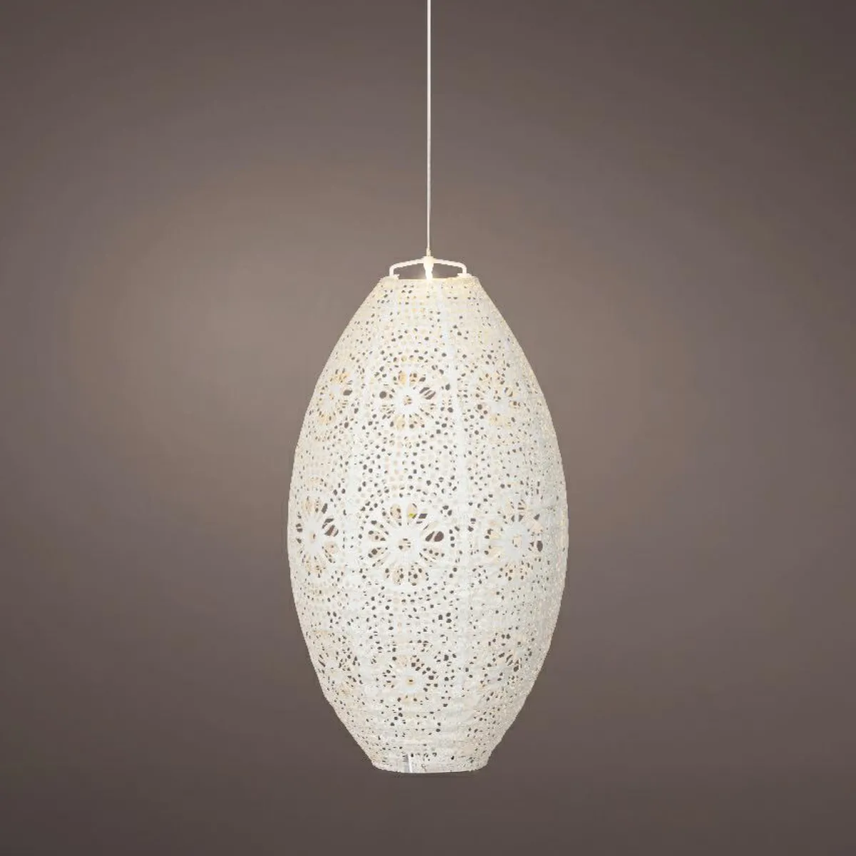 KAEMINGK Suspension de jardin solaire (H38 cm) Lanterne ajourée he Blanc Clearance