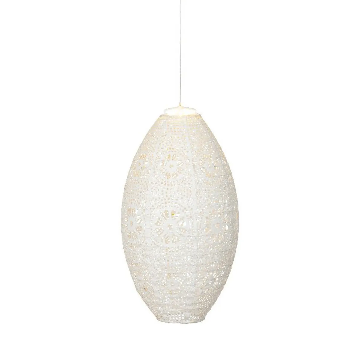 KAEMINGK Suspension de jardin solaire (H38 cm) Lanterne ajourée he Blanc Clearance
