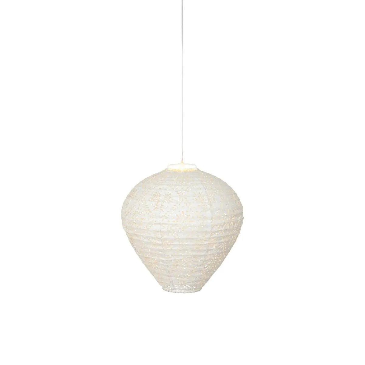 KAEMINGK Suspension de jardin solaire (H28 cm) Lanterne ajourée he Blanc Discount