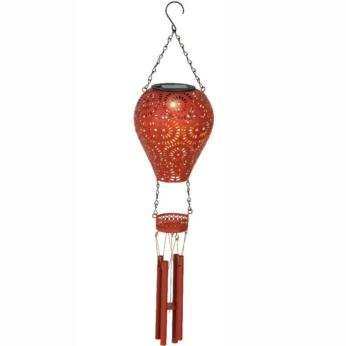 KAEMINGK Suspension de jardin solaire LED (H56 cm) Montgolfière Rouge