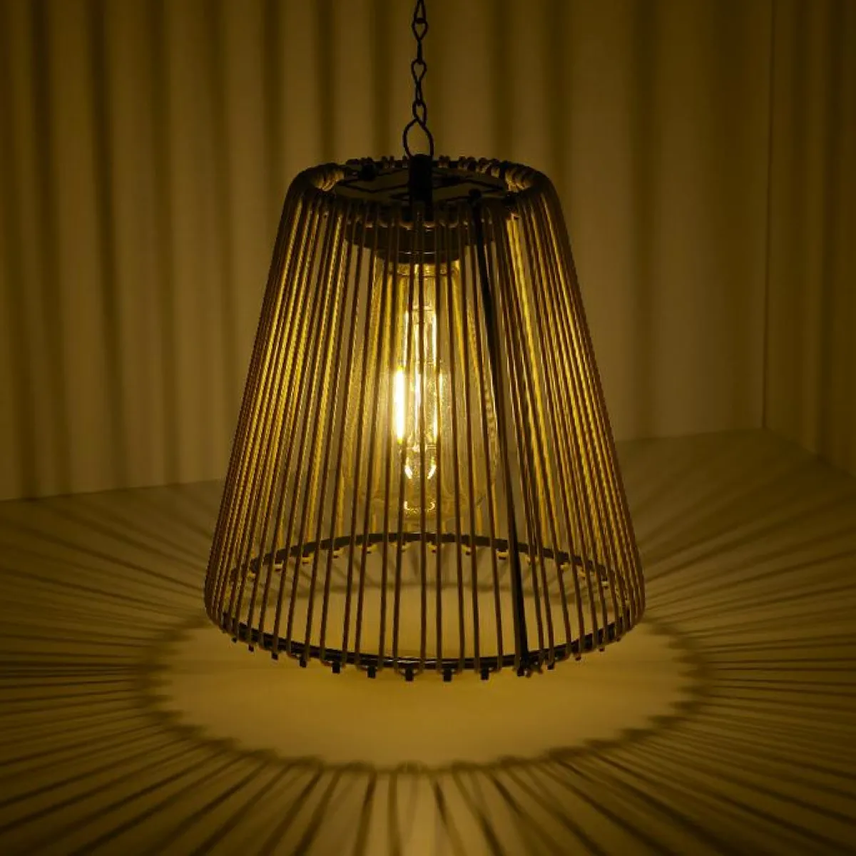#N/A Suspension de jardin solaire LED (D17,5 cm) Calabre Dée Or