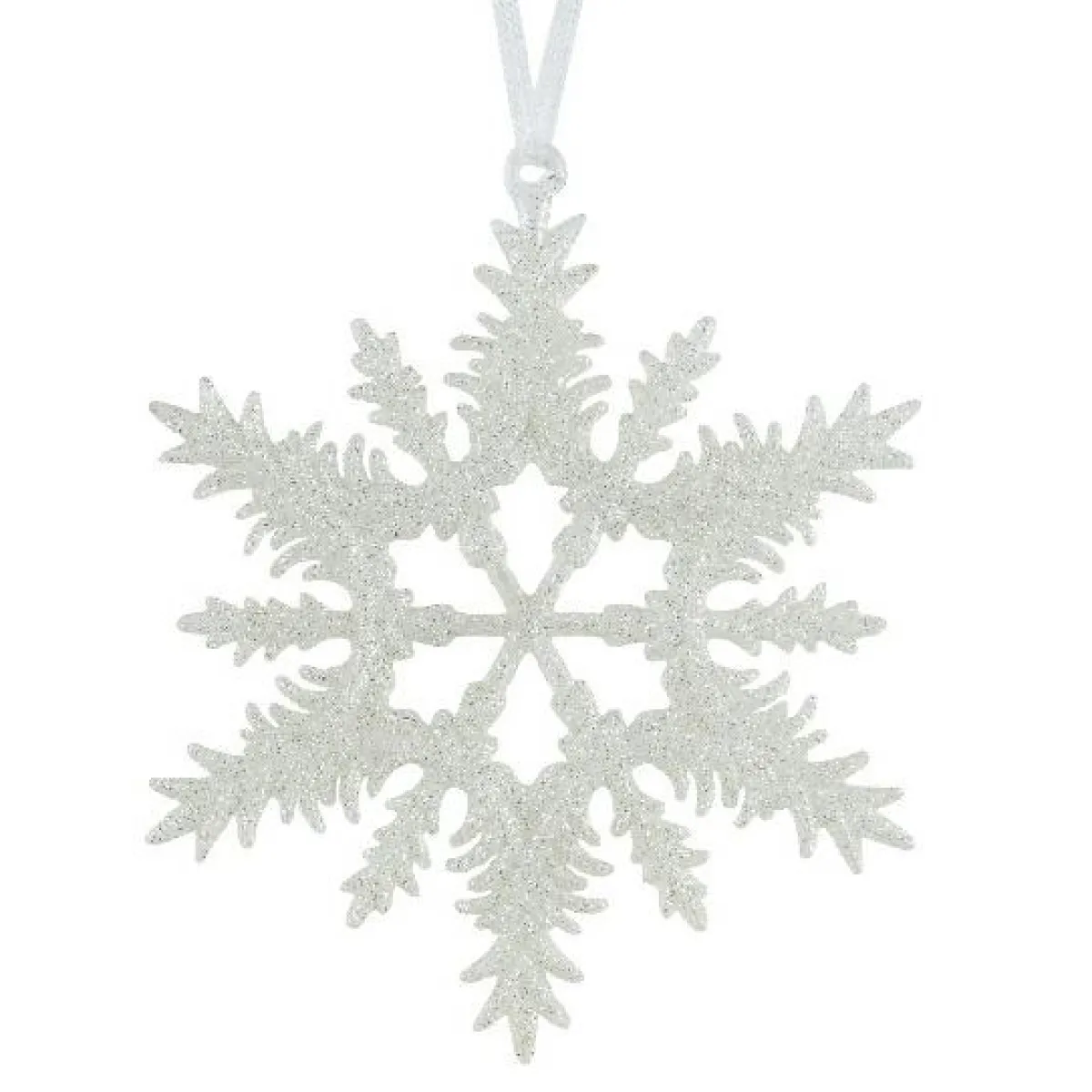 KAEMINGK Suspension de Noël (D13 cm) Flocon éclat givré pailleté Perle Discount