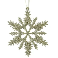 KAEMINGK Suspension de Noël (D13 cm) Flocon éclat givré Dé pailleté Or Clearance