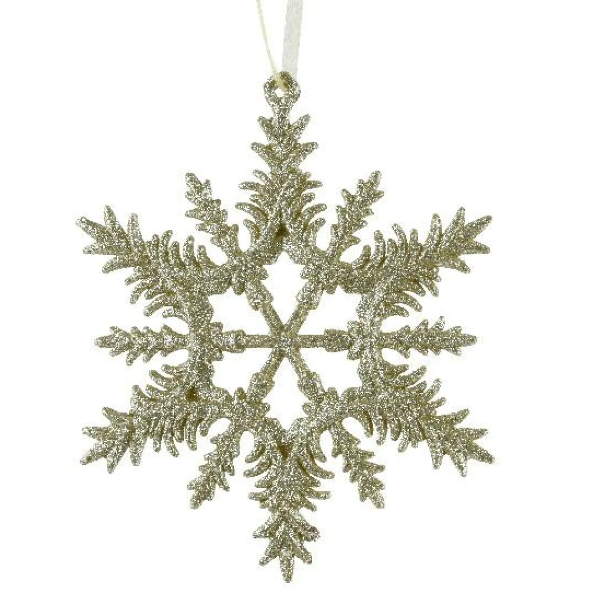 KAEMINGK Suspension de Noël (D13 cm) Flocon éclat givré Dé pailleté Or Clearance