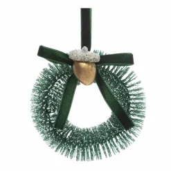 FEERIC LIGHTS Suspension de Noël (D10 cm) Jolie Couronne sapin Vert Online