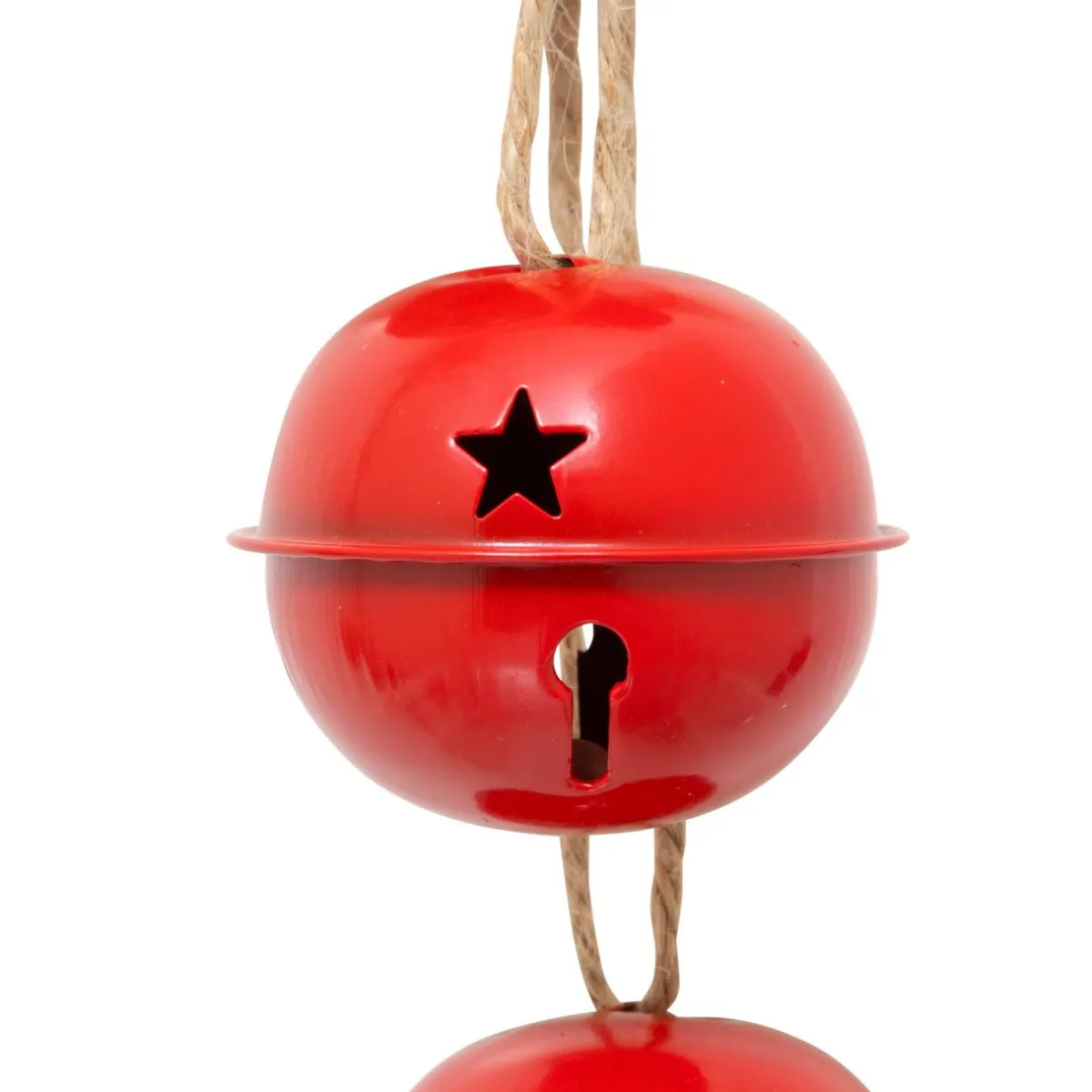 JJA Suspension de Noël déco (H55 cm) Grelots en métal Rouge