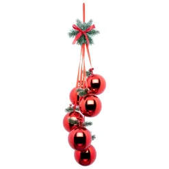 FEERIC LIGHTS Suspension de Noël déco (H22 cm) Boules Luxe Rouge Online
