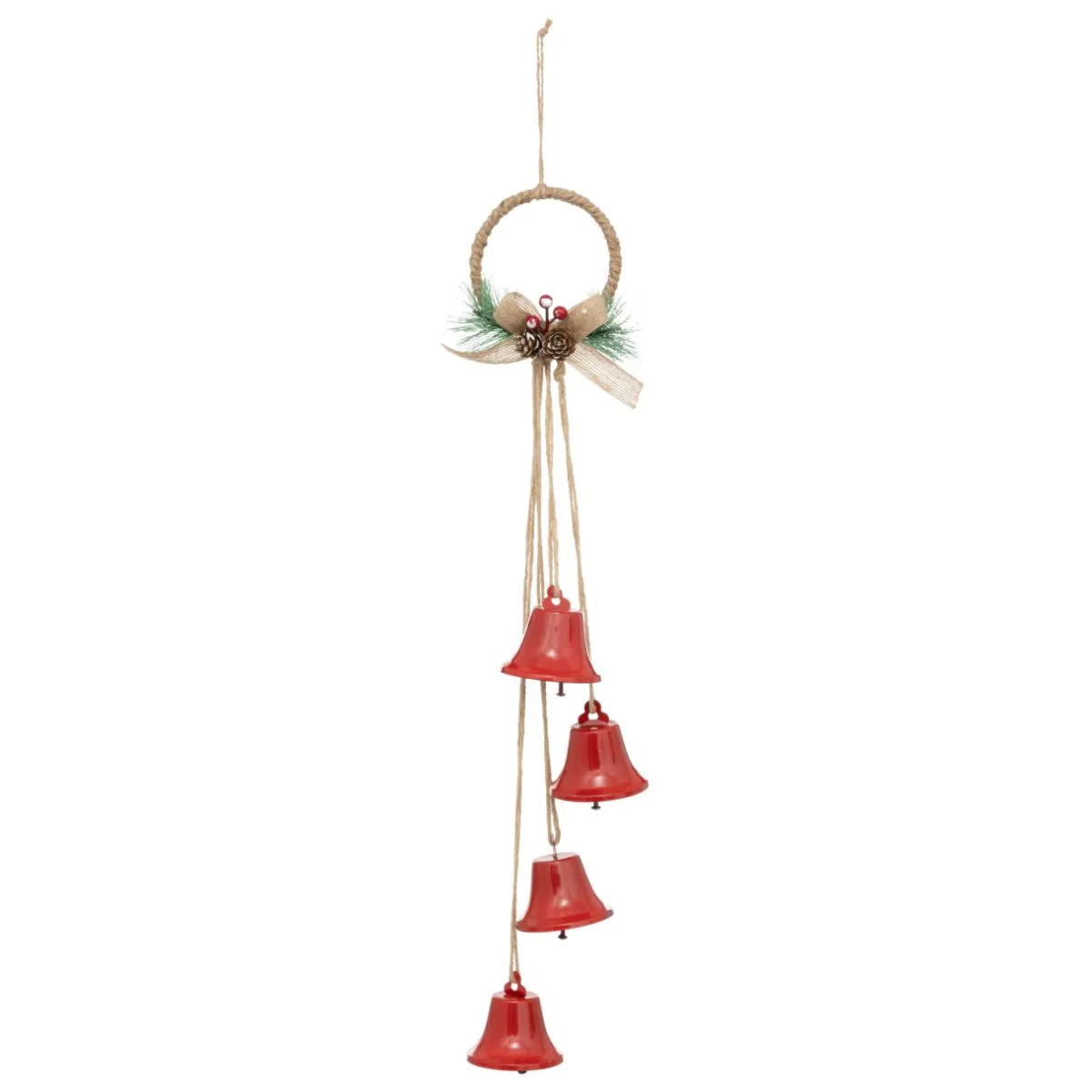 JJA Suspension de Noël déco (H55 cm) Clochettes en métal Rouge Sale