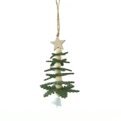 KAEMINGK Suspension de Noël en feutrine (H17 cm) Sapin enchanté sapin Vert