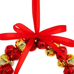 JJA Suspension de Noël en métal (D10,5 cm) Grelots Rouge Discount
