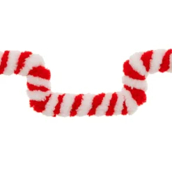 JJA Suspension de Noël en métal (H15 cm) Sapin sucre d'orge et blanc Rouge
