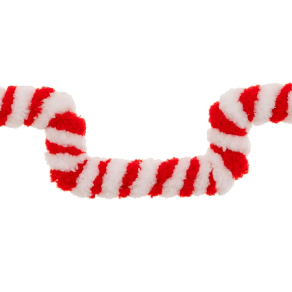 JJA Suspension de Noël en métal (H15 cm) Sapin sucre d'orge et blanc Rouge