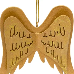 JJA Suspension de Noël en métal (H11 cm) Ailes d'ange Or Best