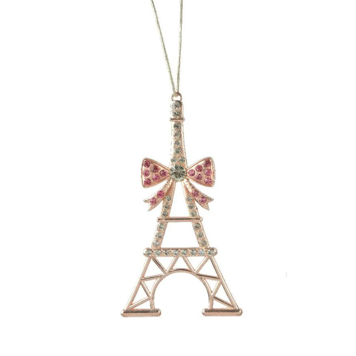 KAEMINGK Suspension de Noël en métal (H11 cm) Tour Eiffel strass dée Or Discount