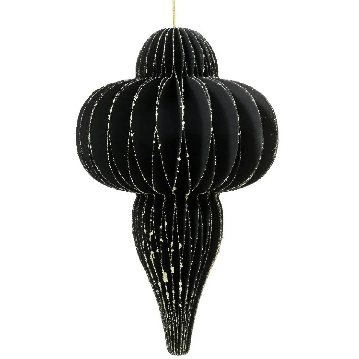KAEMINGK Suspension de Noël en papier (H20 cm) fermeture Magnétique Noir