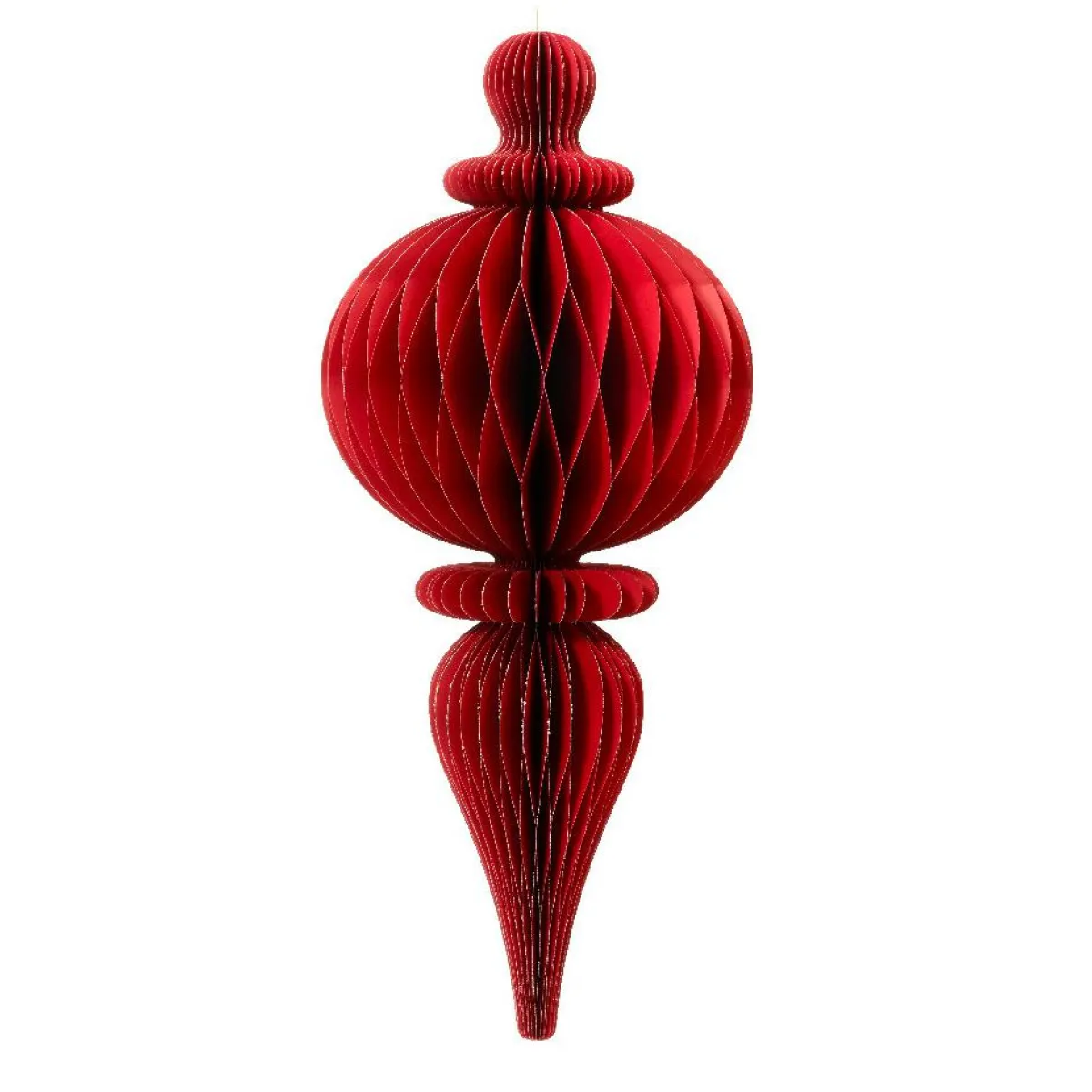 KAEMINGK Suspension de Noël en papier (H80 cm) fermeture Magnétique Rouge