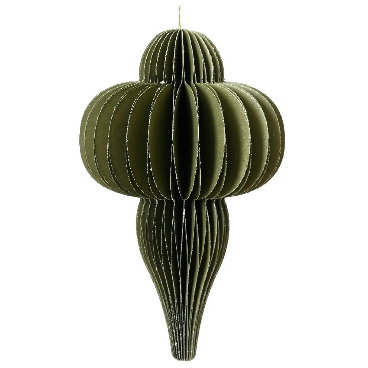 KAEMINGK Suspension de Noël en papier (H20 cm) fermeture Magnétique Vert romarin Sale