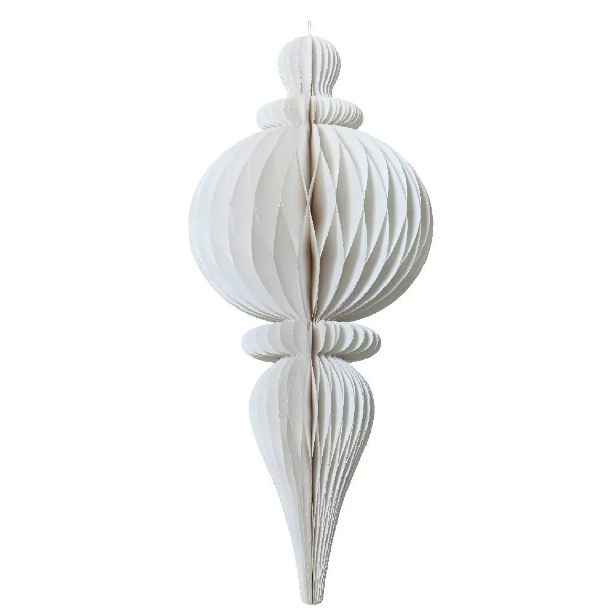 KAEMINGK Suspension de Noël en papier (H80 cm) fermeture Magnétique Blanc Discount