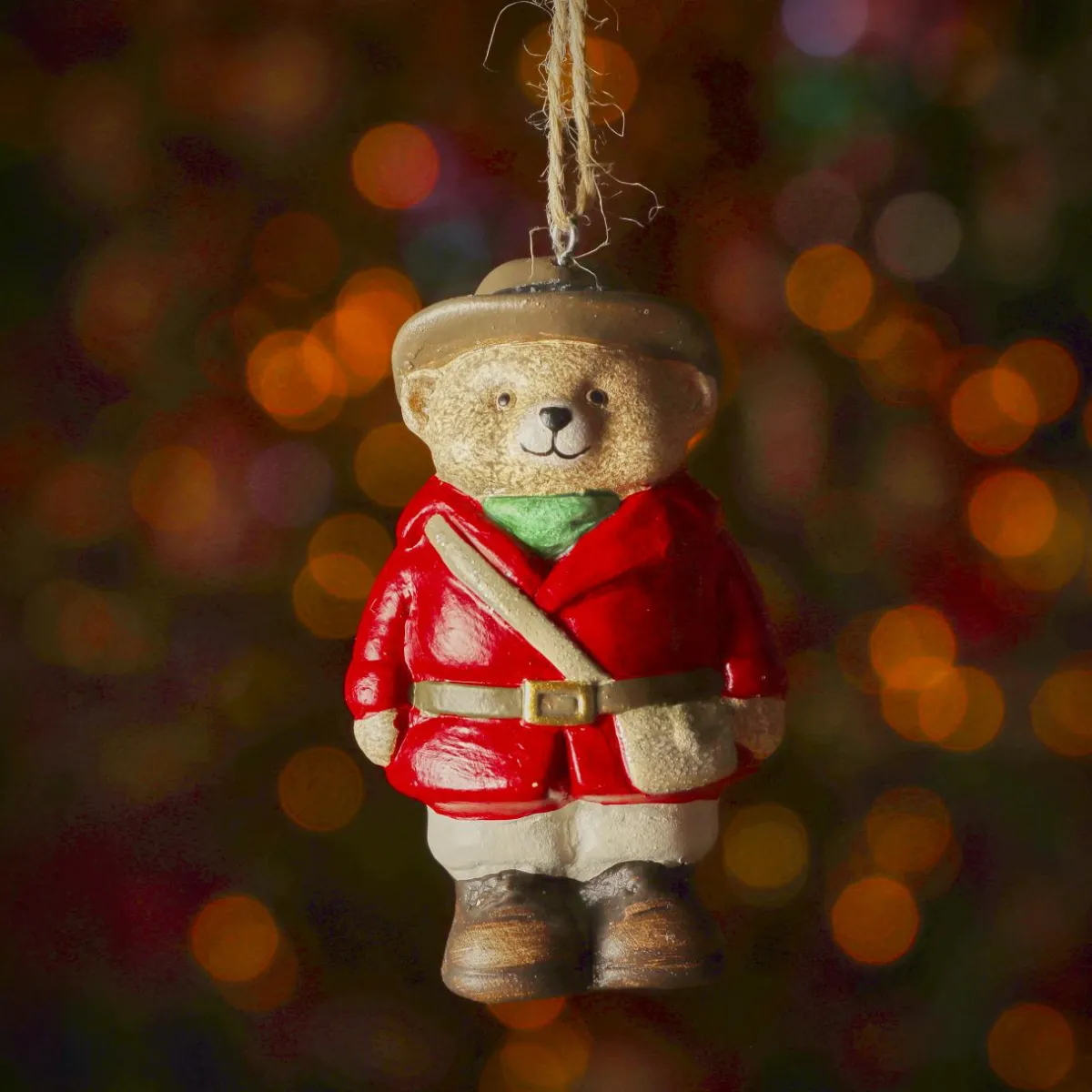 KAEMINGK Suspension de Noël en terre cuite (H9 cm) Petit Ours Rouge Hot