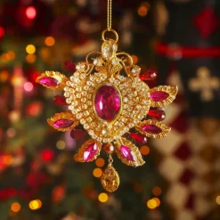 KAEMINGK Suspension de Noël (H12 cm) Bijou précieux Figue New