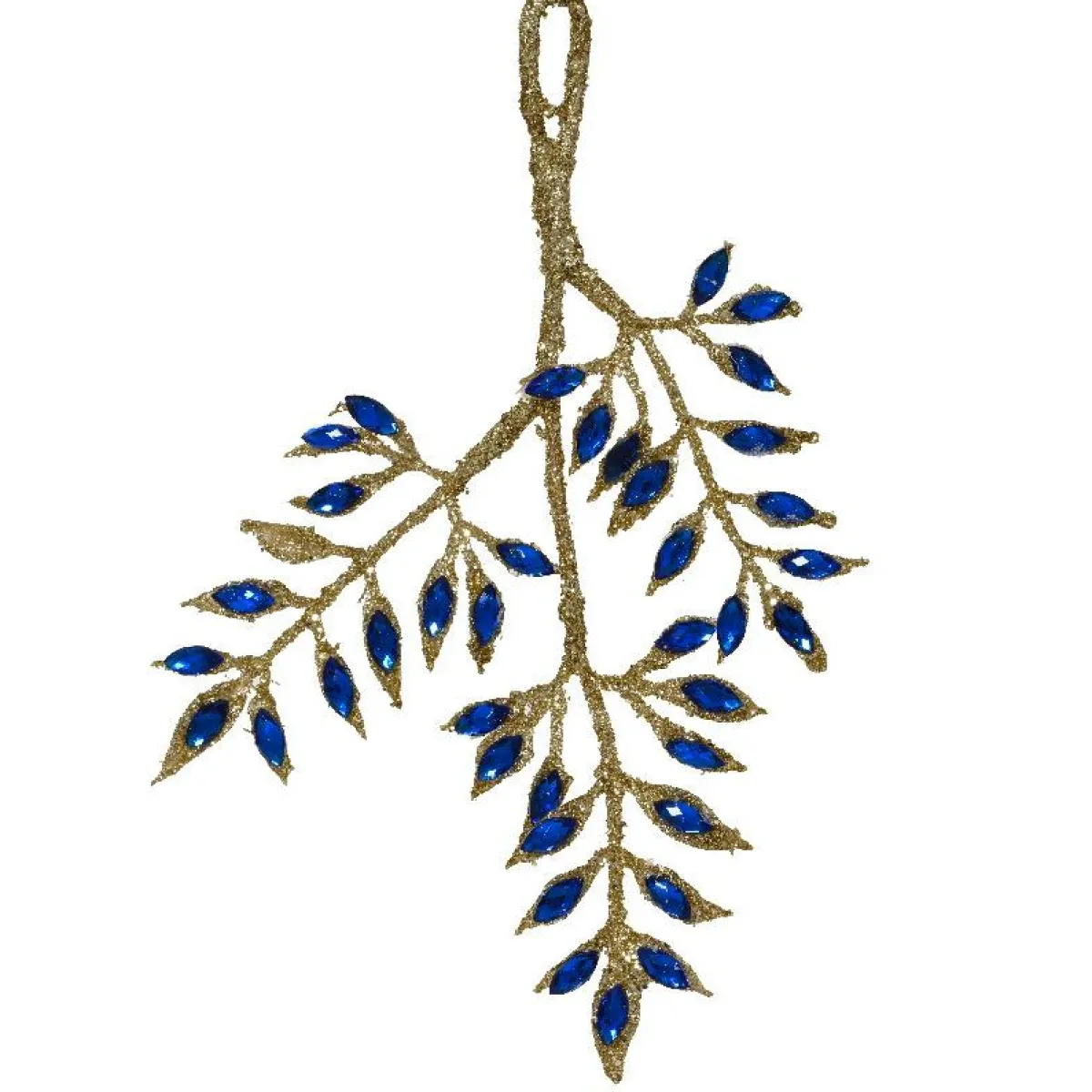 KAEMINGK Suspension de Noël (H24 cm) Branche diamant Bleu nuit New