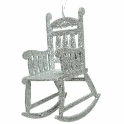 KAEMINGK Suspension de Noël (H11 cm) Chaise à bascule Argent Hot