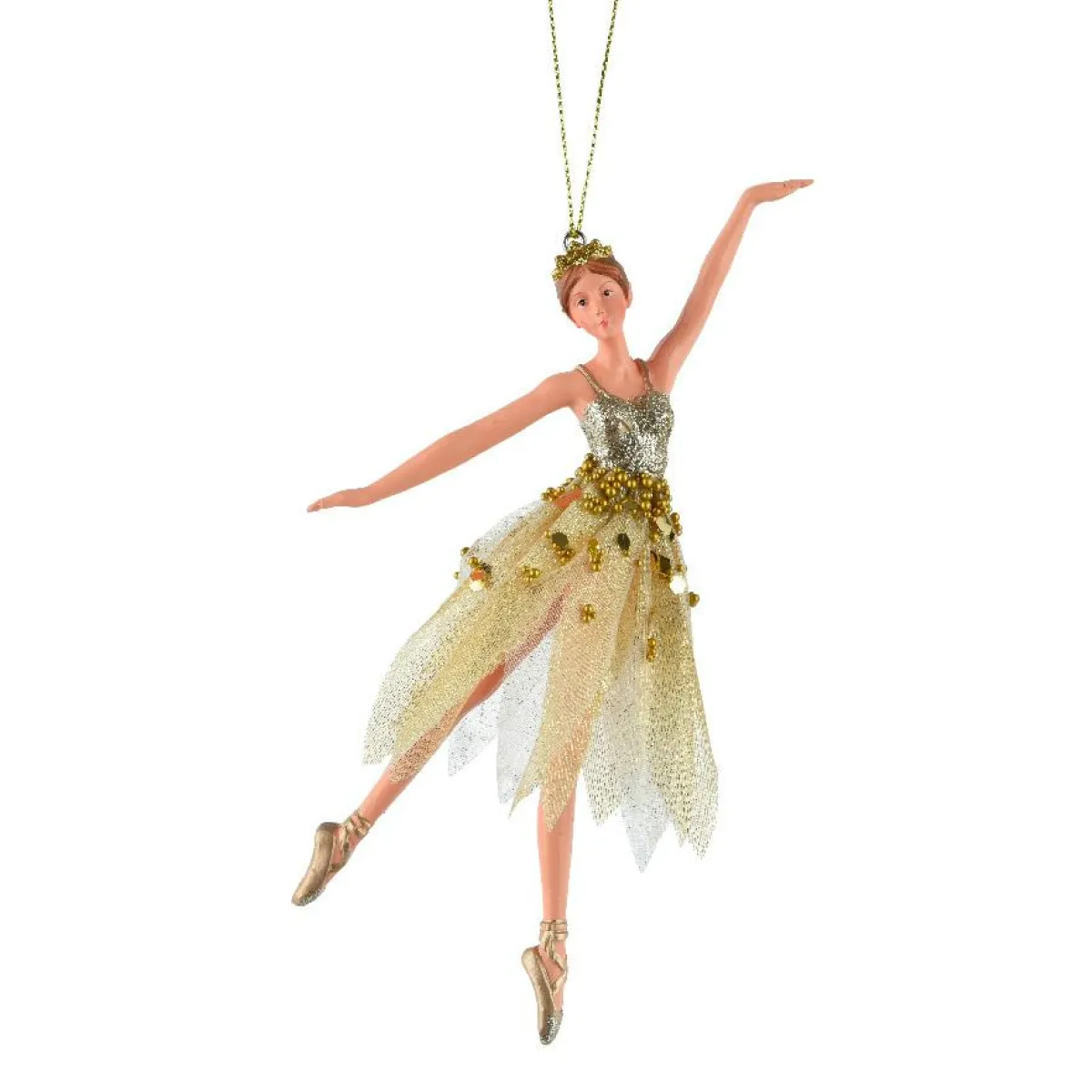 KAEMINGK Suspension de Noël (H16 cm) Fée danseuse Or