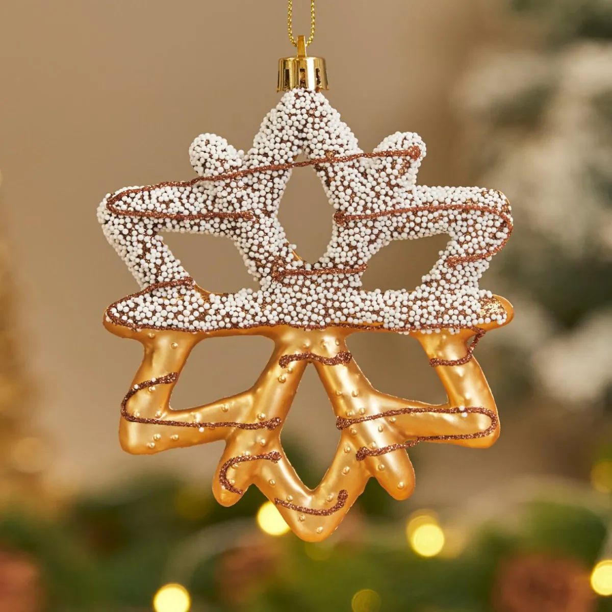KAEMINGK Suspension de Noël H13 cm) Flocon gourmand Chocolat Marron