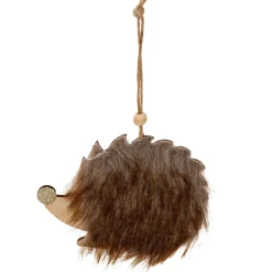 JJA Suspension de Noël (H12 cm) Hérisson douce fourrure Brun Marron Online