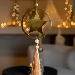 KAEMINGK Suspension de Noël (H8 cm) Kaya Camel Or Best