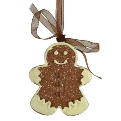 KAEMINGK Suspension de Noël (H7 cm) Pain d'épice Adrien Chocolat Marron Clearance
