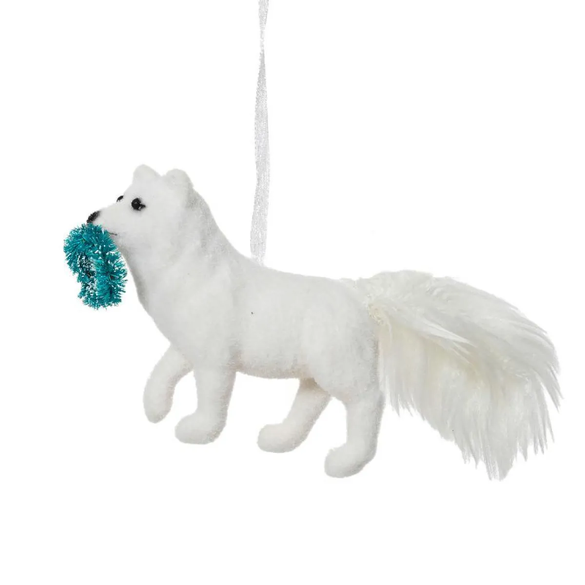 KAEMINGK Suspension de Noël (H7 cm) Renard malin Blanc Discount