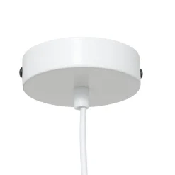 Atmosphera, cru017dateur d'intu017drieur Suspension luminaire coton (37 x 24 cm) Toby Blanc