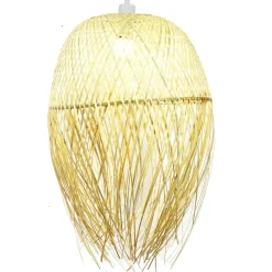 EMINZA Suspension lumineuse à franges en bambou (H70 cm) Huelva Naturel Best