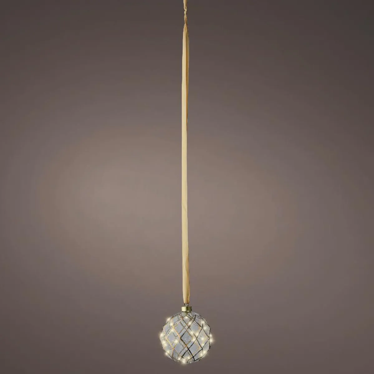 KAEMINGK Suspension lumineuse à piles 30 LED (D14 cm) Vintage et blanc chaud Or