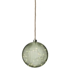 KAEMINGK Suspension lumineuse à piles 40 LED (D20 cm) Vintage Thé /blanc chaud Vert New