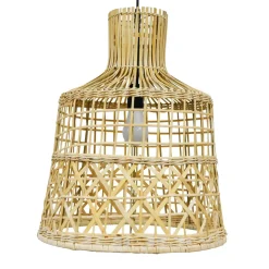 EMINZA Suspension lumineuse ajourée en bambou (H50 cm) Pampelune Naturel Hot