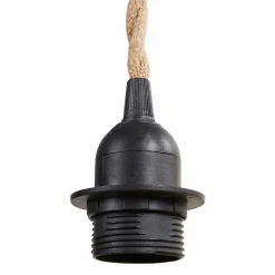 OSTARIA Suspension lumineuse chanvre (H90 cm) Corde Naturel et Noir Clearance