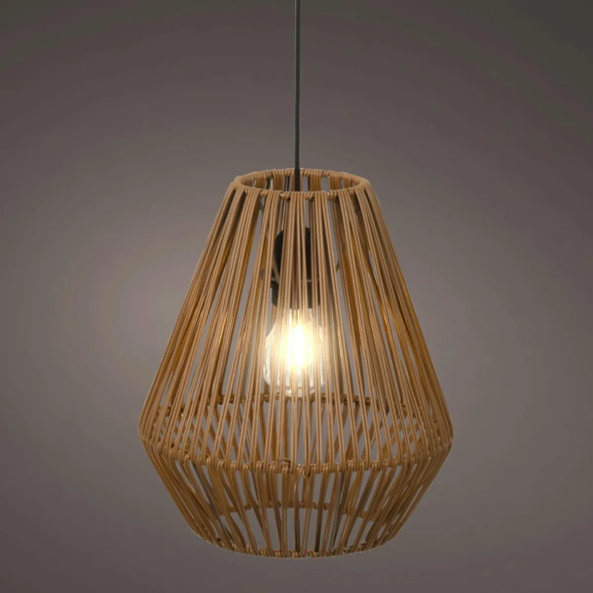 KAEMINGK Suspension lumineuse de jardin à piles 15 LED (H27 cm) Messya Marron Online