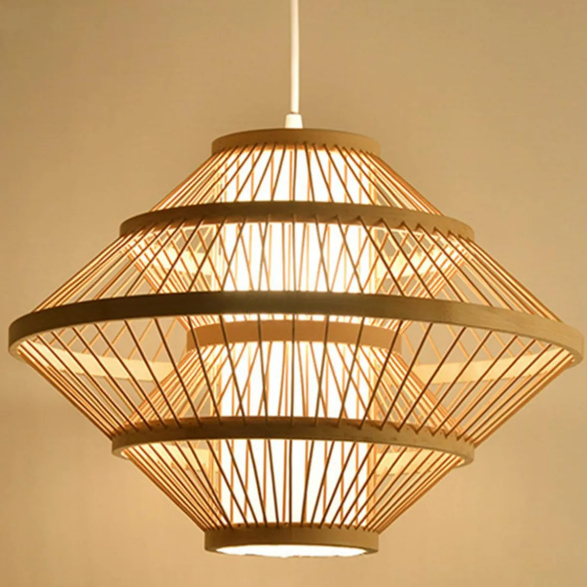 EMINZA Suspension lumineuse design en bambou (D50 cm) Marbella Naturel Clearance