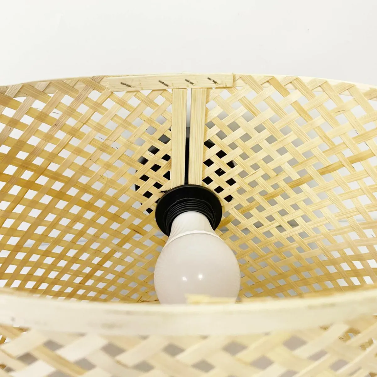 EMINZA Suspension lumineuse en bambou (D40 cm) Estepona Noir et Naturel Hot
