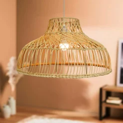 EMINZA Suspension lumineuse en bambou ajouré (D60 cm) Riviera Naturel Hot