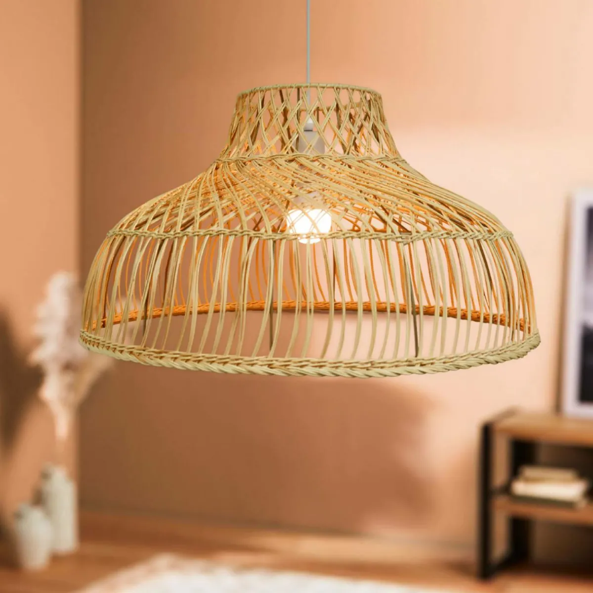 EMINZA Suspension lumineuse en bambou ajouré (D60 cm) Riviera Naturel Hot