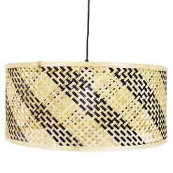 EMINZA Suspension lumineuse en bambou (D50 cm) Frontera et naturel Noir Discount