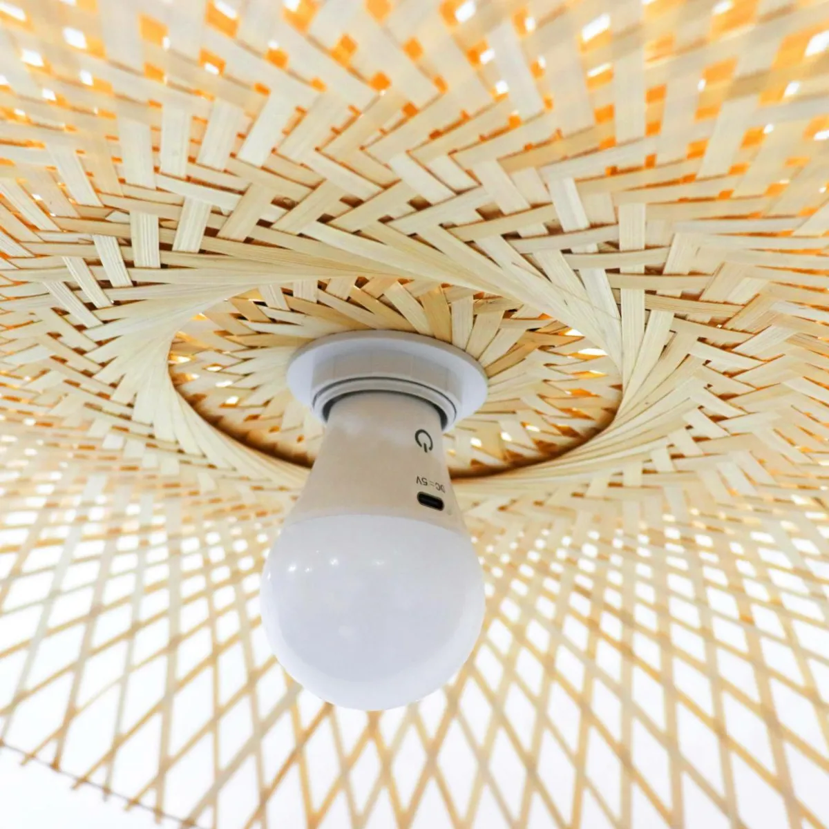 EMINZA Suspension lumineuse en bambou (D55 cm) Mérida Naturel Hot