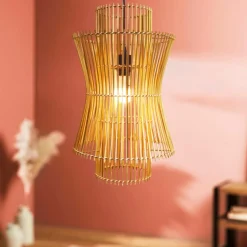 EMINZA Suspension lumineuse en bambou (H52 cm) Morok Naturel New